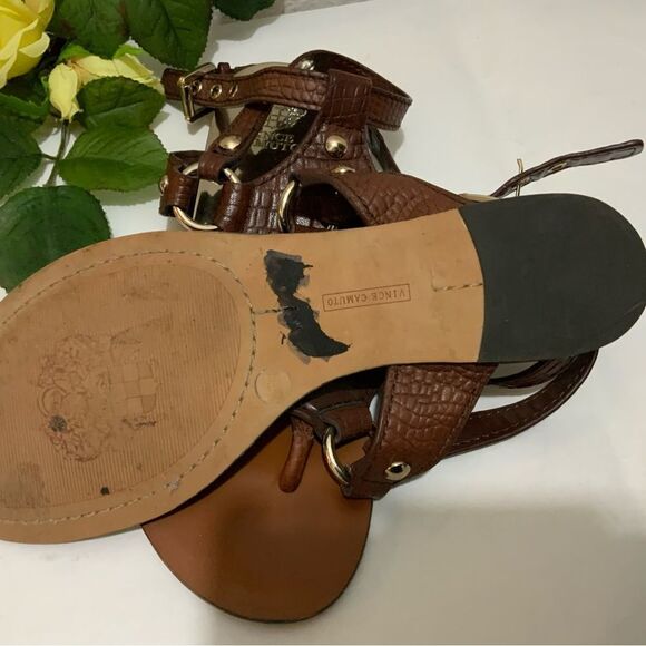 Vince Camuto Gladiator Sandles Size 7.5 shoes sandals animal print - Picture 8 of 12